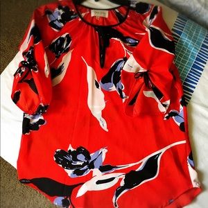 ⚡️Final Offer⚡️Yumi Kim Bright Red Floral Blouse